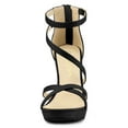 thumbnail image 3 of BLISSFUL STEP Women's Solid Color Stiletto Heel Zipper Ankle Strap Platform Sandals, 3 of 7