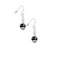 thumbnail image 3 of Delight Jewelry Silvertone Lime Green Dots on Black Spinner Silver tone Infinity French Earrings, 3 of 4