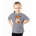 thumbnail image 3 of Girly Ghost & Orange Bow Shirt for Kids and Toddlers Cute Halloween Graphic T-Shirt Granite Heather Shirt 18 Months, 3 of 5