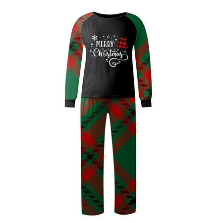 

Steady Matching Christmas Pajamas Couples Christmas Prints Family Matching Long Sleeve Tops+Pants Set Family Matching Sets