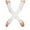 Beige, variant on Women's Elbow Length Fingerless Gloves Stretch Satin Material Evening Party Wear with Elegant Detail