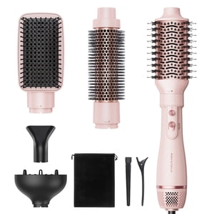 Wavytalk 5-in-1 Hair Dryer Brush, Pink