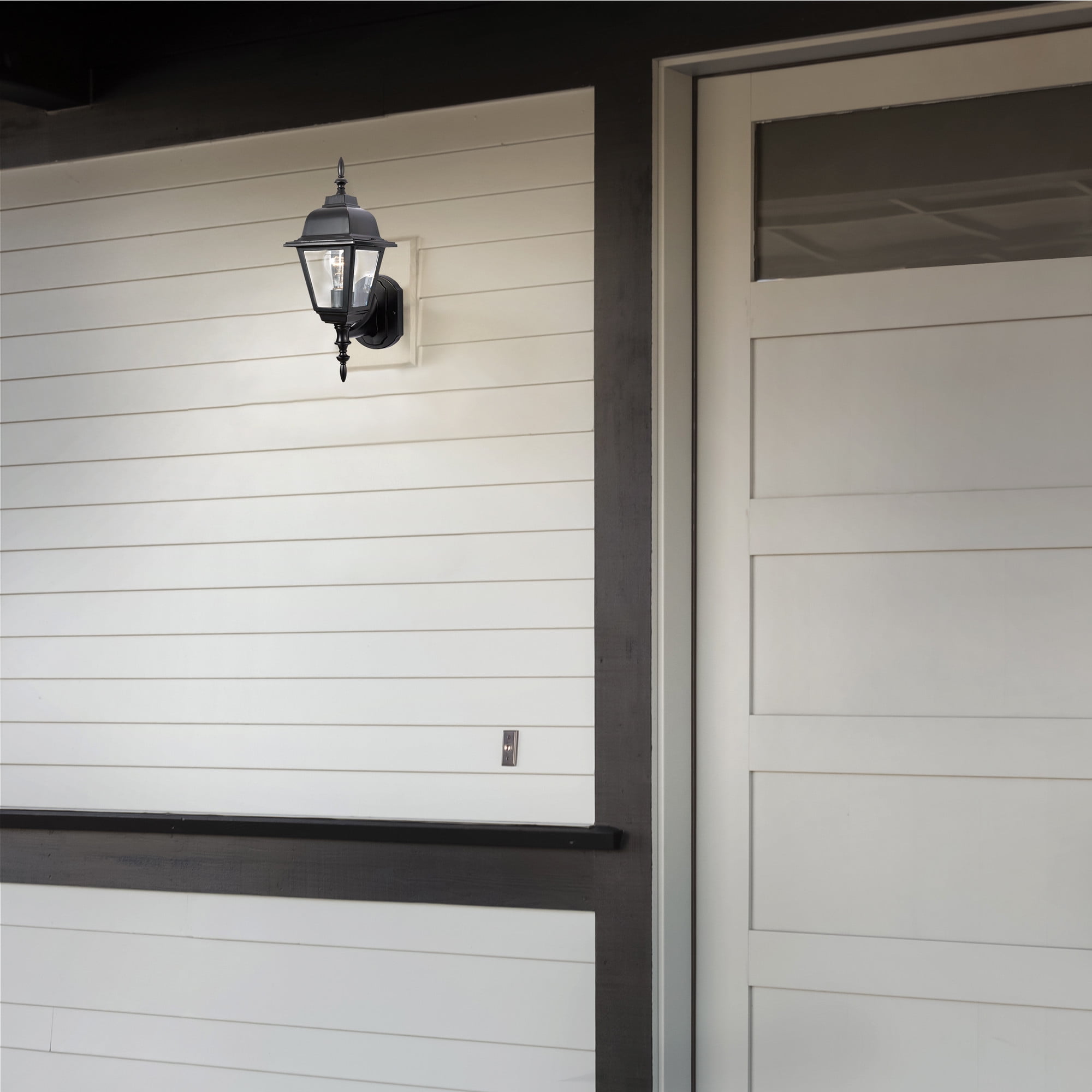 Maple Street 1-Light Outdoor Wall Light with Clear Glass, Wet Rated for Porch, Patio, and Garage – Design House, WM650756
