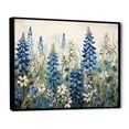 thumbnail image 2 of Designart Large Blue Bonnets framed wall Art, Refined Blue And Beige Bonnets Field , Blue Bonnets framed wall art decor, Blue black framed wall art, 32x24 inches black frame, 2 of 5