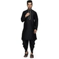 thumbnail image 1 of Royal Kurta Mens Silk Blend Kurta Salwar Set (40, Black), 1 of 1