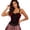 A-Wine, variant on Waist Trainer Corset for Women Lace Body Shaper Floral Strapless Renaissance Shapewear to Wear Out Red S