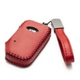 thumbnail image 2 of Vitodeco Genuine Leather Smart Key Fob Case Cover Protector with Leather Key Strap Compatible for 2019-2022 Kia Soul, Kia Seltos, Kia Telluride, Kia Forte (4-Button, Red）, 2 of 5