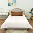 thumbnail image 6 of Haosy Satin Pillowcase for Hair and Skin Standard Cooling Silk Pillow Case with Envelope Closure Orange Scottish Tartan 20"x26", 6 of 9
