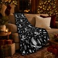 thumbnail image 3 of Whimsical Dancing Scarecrows Autumn Leaves Playful autumn celebration, Warm Flannel Blanket for Living Room and Family Room, Festive autumn celebration Scene, Art Lovers autumn celebration Gift, 3 of 9