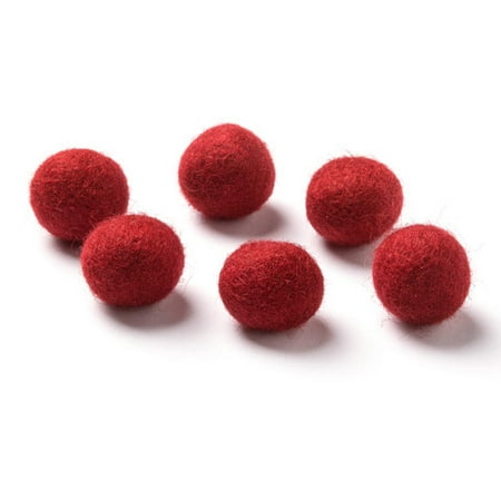 Make a unique and beautiful bracelet or pair of earrings with these dark red wool beads. They are easy to slide onto wire or