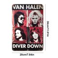 thumbnail image 2 of Placa de Metal Vintage de hierro Wdftyju banda de Rock Van Halen decoración pintura Rectangular 20x30cm, 2 of 9