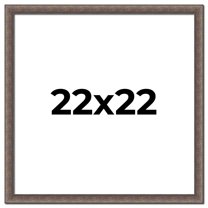 22x22 Frame Silver Real Wood Picture Frame Width 1.25 Inches | Interior Frame Depth 0.5 Inches |