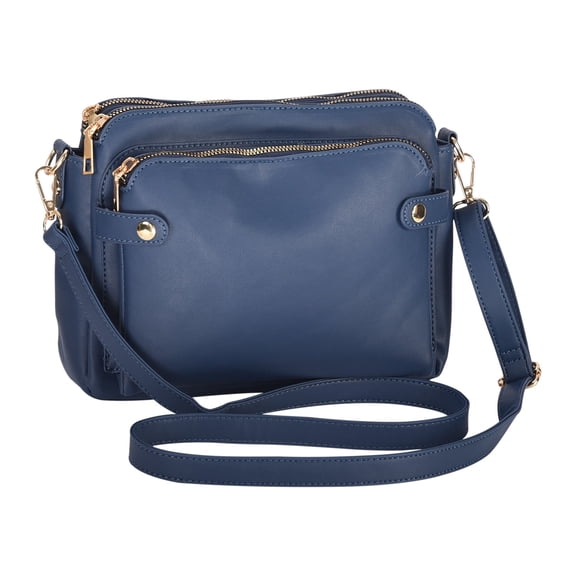 GASTROPOD Crossbody Bags for Women, Soft Leather Shoulder Bag with Card Holder, Small Size Large Capacity Fashion Purse Blue