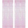 thumbnail image 1 of Chainplus Foil Fringe Curtain, 2 Packs 3FT x 8FT Metallic Tinsel Door Curtains Photo Booth Backdrop for Wedding Birthday Baby Shower Christmas Graduation Celebration Hawaiian Party Decorations, 1 of 7