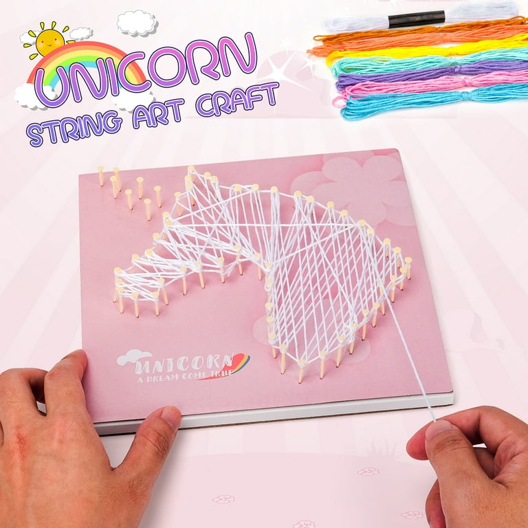 Crafts For Girls Ages 8-12, String Art Kit, Unicorn String Art Kit For Kids,  Unicorn