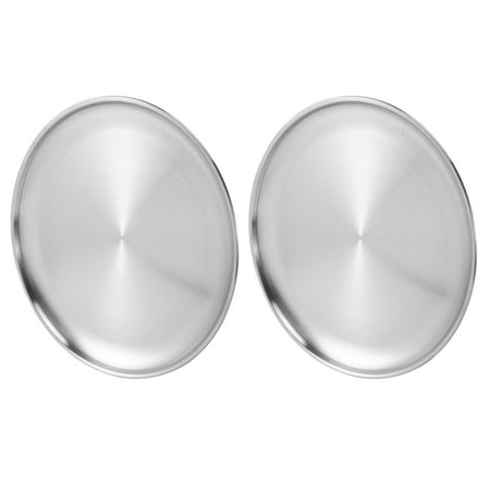 

10 Inch Pizza Pan 2 Stainless Steel Pizza Round Baking Trays Crisper Oven Pan for Baking Serving Durable