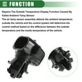 thumbnail image 4 of Unique Bargains 1PC Car AC Ambient Air Temperature Sensor for Chevrolet Blazer 1998-2002 Plastic 1236284 9152245 Black, 4 of 7