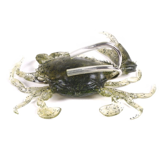 Señuelos de pesca falsos de cangrejo con anzuelo que se hunde Crankbait Artificial Wobbler cebo blando Hugtrwg Para estrenar