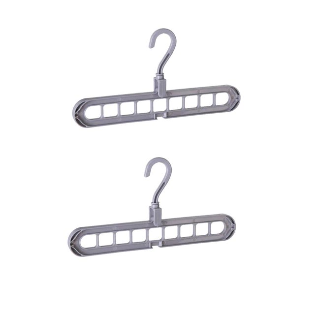 2 perchas con 9 ranuras cerradas, perchas antideslizantes para trajes, perchas para ahorran espacio, perch plástico estándar perfecl Percha multifuncional