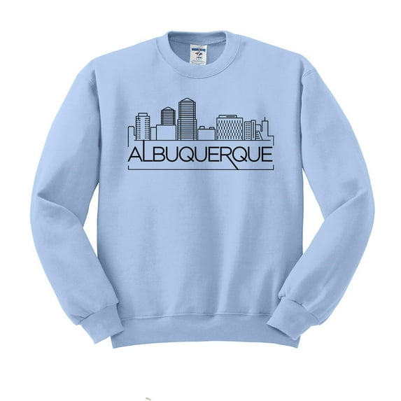 Skyline Albuquerque Sweatshirt Unisex Large Light Blue
