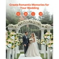 thumbnail image 6 of KFFKFF Set of 10 Artificial Flower Ball Bouquets, 9.5-Inch Diameter, Decorative Rose Arrangements for Weddings, Table Centerpieces, and Home Decor, Champagne and White Color Scheme, 6 of 9