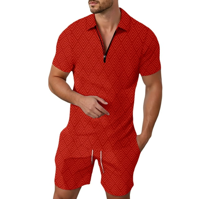SHIXIAOO Men's Suits for Casual Outings Tailored Fit Set Comfortable Everyday Wear Stylish and Modern Design for Spring and Summer Activities Mens Drawstring Bathing Suit Young Mens Track Suit