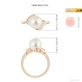 thumbnail image 5 of ANGARA Classic South Sea Cultured Pearl Bypass Ring in 14K Rose Gold for Women | June Birthstone, Birthday, Anniversary, Jewelry Gift for Women | Pearl Ring, 5 of 8