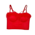 thumbnail image 6 of Cotton Wireless Bras for Women Seamless Bra Feature V-Neck Strapless Bra Style W-1204 Red M, 6 of 6