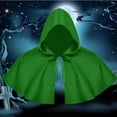 thumbnail image 2 of Capa de Halloween Cosplay accesorios de disfraz capa de capa con capucha Medieval Verde Yinane Capucha de Halloween, 2 of 8