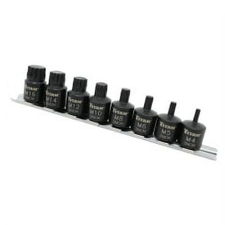 UPC: 0802090161384 | 9PC STUBBY TRIPLE SQUARE HEX BIT SOCKET SET