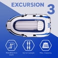 thumbnail image 2 of BN-LINK 3-Person Inflatable Boat Series with Seats, Inflatable Raft with a Pair of Deluxe Oars, High-Output Pump, Detachable Fishing Rod Holders, Fishing Boat for Ponds, Lakes, Rivers, 2 of 8