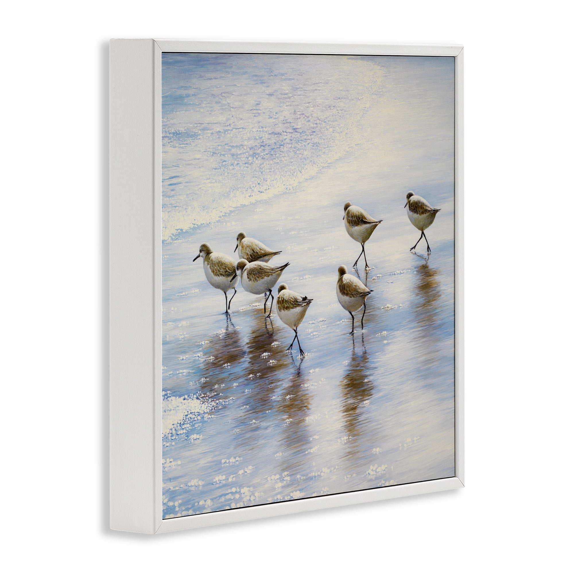 Stupell Industries Sand Dancers on Shore White Framed Giclee Art, design by Bruce Nawrocke