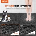 thumbnail image 2 of VEVOR Interlocking Tile 55PCS Black, Drainage Tiles 12" x 12" Splicing, Soft PVC Interlocking Drainage Floor Tiles, Non-Slip Drainage Holes for Restroom, Bathroom, Kitchen, Pool, Wet Areas, 2 of 9
