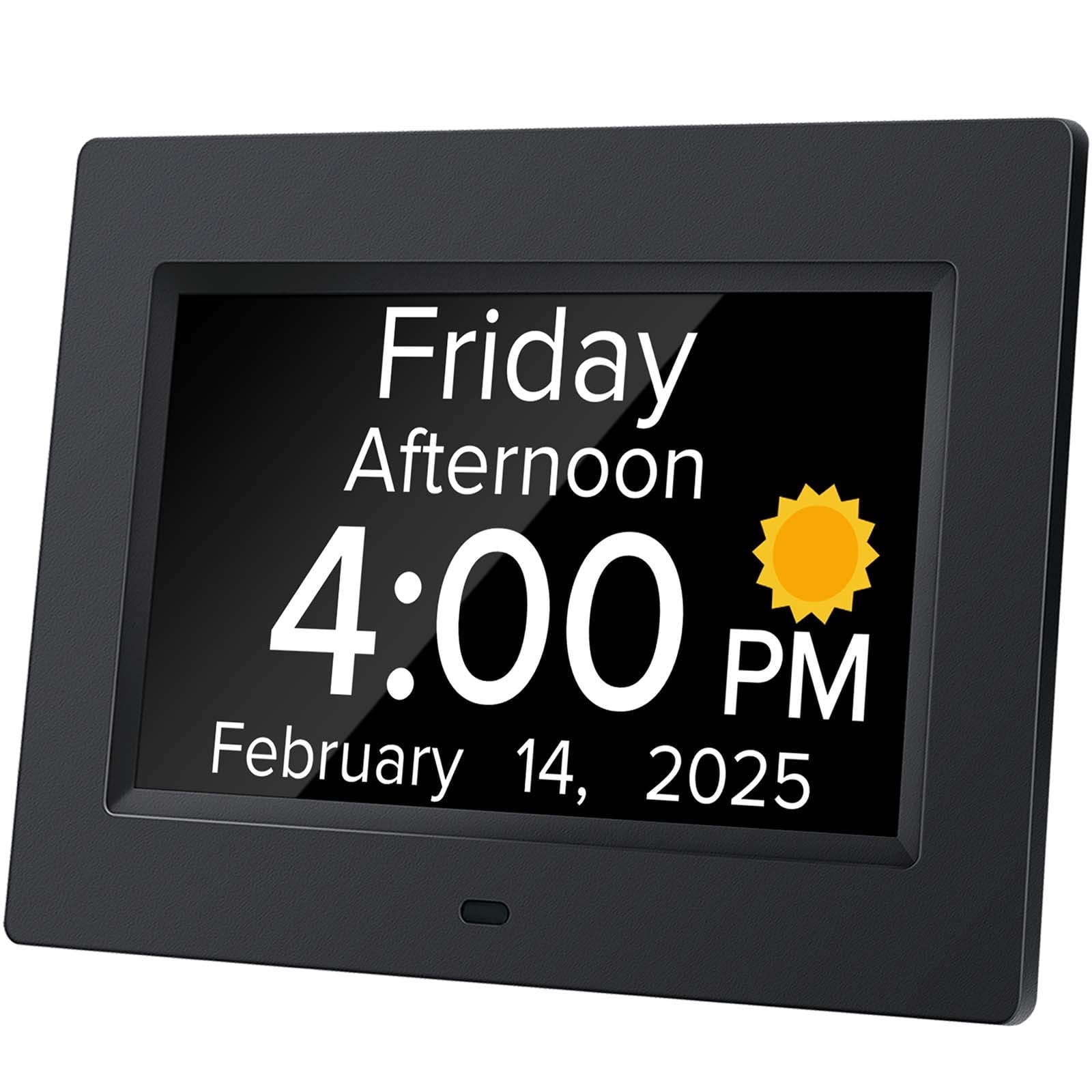 SPACWIS Digital Alarm Clock for Dementia Seniors with Date and Day of Week, Voice Announcement - ba