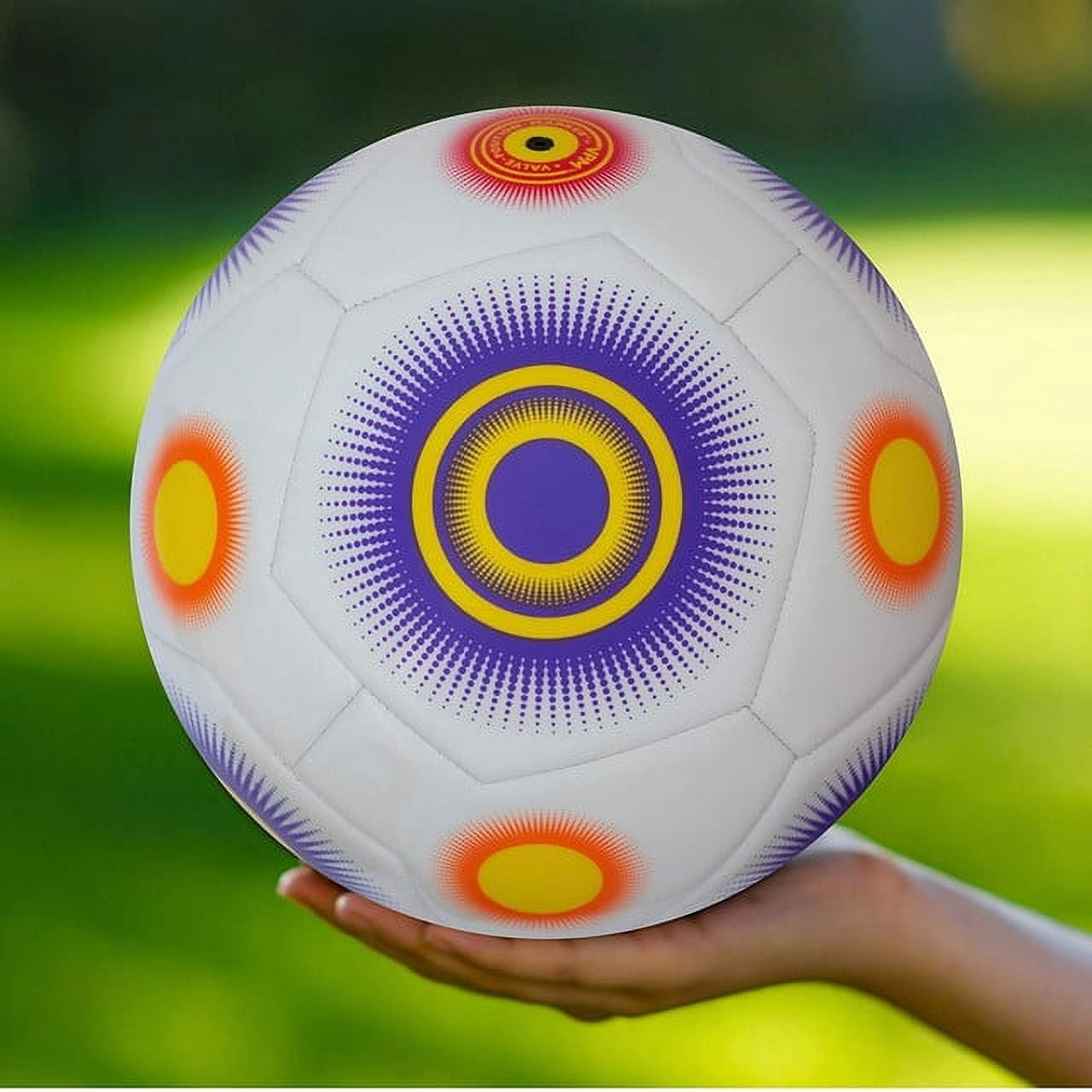 Millenti Team Training Soccer Balls - Soft Touch Adult Size 5 Soccer Ball With High-Visibility, Easy-To-Track Designs, Purple Soccer Ball 5, SB0205PP