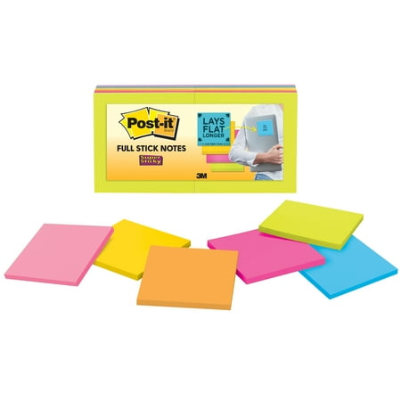 Adhesive Note Set - Post-it Super Sticky Notes Full Adhesive 12 Pack, Rio de Janeiro Collection