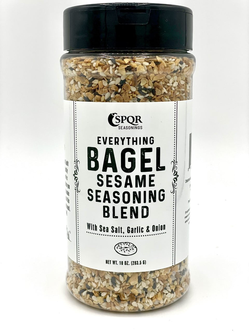 Everything Bagel Seasoning Blend by SPQR Seasonings Original XL 10 oz. Jar Delicious Blend of Sea Salt and Mixed Spices