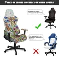 thumbnail image 5 of TSOVTHRID Dragonfly Floral Oil Painting Print Gaming Chair Covers Slipcovers Set of 4 Stretchy Gaming Chair Cover Set Anti-Dust Office Desk Chair Cover with Armrest Covers, 5 of 7