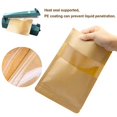 thumbnail image 4 of Muka 100 PCS Kraft Stand Up Pouch with Matte Window 4.7 x 8 Inches Heat Sealable Zip Lock Food Pouches for Small Business(4.7 x 8 Inch), 4 of 5