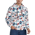 thumbnail image 2 of Haiem Fourth Of July Party Patterned Men's Hoodie with Kangaroo Pocket - Ideal Pullover Sweatshirt for Daily Wear, Travel, and Home-X-Large, 2 of 7