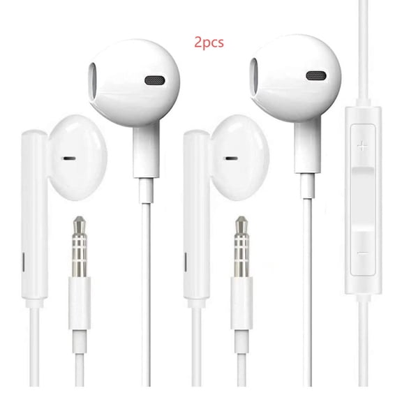 [2 Pack]Aux Earbuds/Earphones, 3.5mm Wired Headphones Noise Isolating Earphone