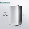 thumbnail image 4 of Refrigerador 3 Pies Voltio 90 Litros Congelador 1 Puerta 115V Gris, 4 of 8