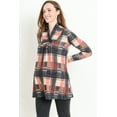 thumbnail image 2 of Plaid Shawl Collar Maternity Tunic Sweater, 2 of 4