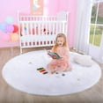 thumbnail image 2 of LOCHAS Round Fluffy Area Rugs Soft Rug for Living Room Bedroom Kids Nursery Home Decor Shaggy Carpet 6 Feet, White, 2 of 7