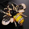 thumbnail image 2 of Diversión Bumble Bee Diamante Broche De Cristal Pin Womens Kids Costume Badge De Navidad Joyería Regalos Salvador Abejorro abejorro abeja, 2 of 10