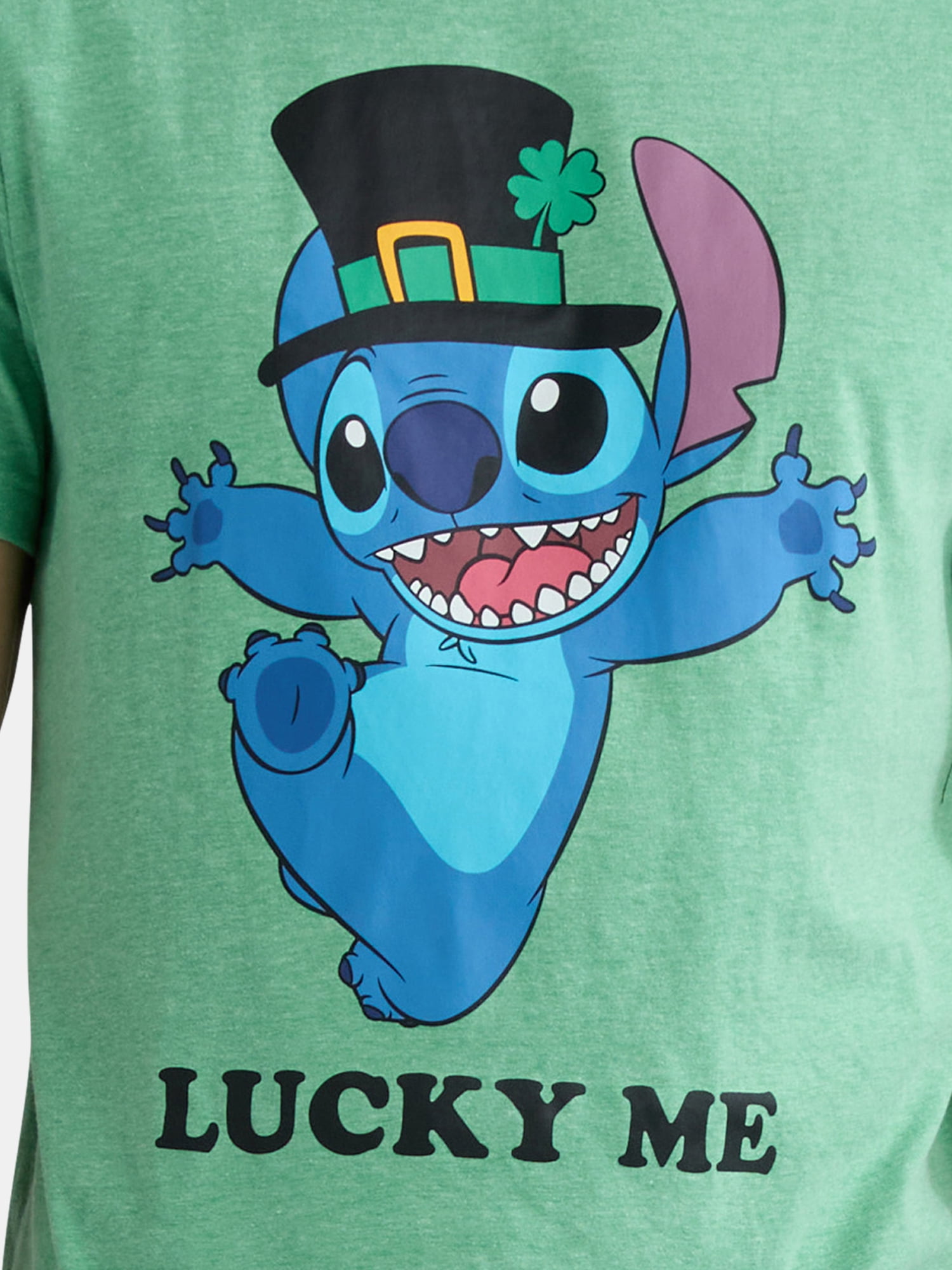 Disney Stitch Men's & Big Men's Saint Patrick's Day Graphic Tee, Sizes XS-3XL