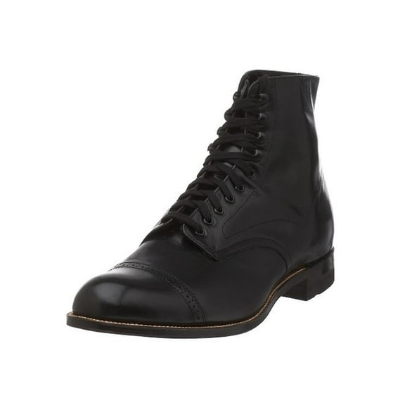 Stacy Adams Mens Madison Leather Cap Toe Boots Black 12 Extra Wide (E , WW)