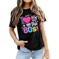 thumbnail image 2 of Oversized 80s T-Shirts for Women I Love The 80s Tees Vintage neon Crewneck Short Sleeve 1980 Themed Style Party Tops, 2 of 5