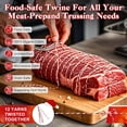 thumbnail image 3 of Fkszll 2Pcs Kitchen Twine with Stainless Steel Dispenser, 2 Pack 216FT Cooking Twine, 2MM Natural Cotton Butcher Twines for Meat, Turkey, Roast & Kitchen Use, Center Pull Butcher Twines for Cooking,R, 3 of 8