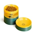 thumbnail image 1 of Elevated Pet Food and Water Bowls Neck Protection Automatic Large Capacity One Piece Pet Bowl for Cats Dogs Green, 1 of 5